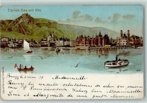 Zürich 1899 Verlag Künzli Nr. 5013 - Zürich See mit Uto