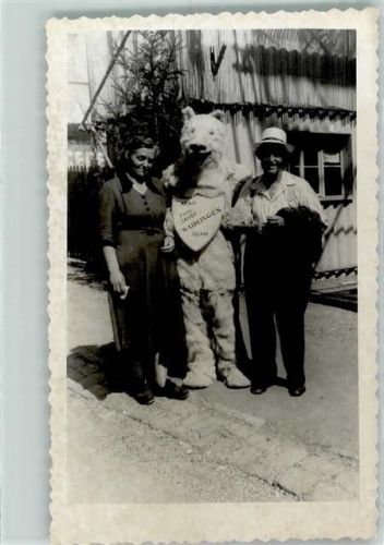 Waiblingen Eisbar vermenschlicht 700 Jahre Waiblingen 1950 Privatfoto AK