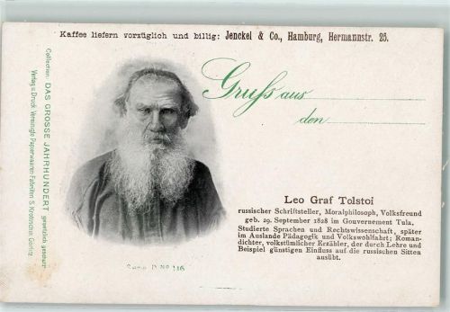 Das grosse Jahrhundert Serie D 116 - Tolstoi - Werbung: Jenckel Kaffee