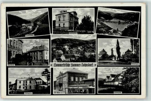 Hammer Johnsdorf Genesungsheim Talsperre Gemeindeamt Schlosseingang Erholungsheim Hotel Weber Tram Straßenbahn