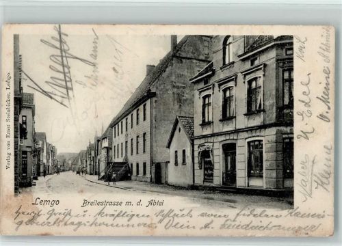 Lemgo 1903 Breitestraße mit der Abtei