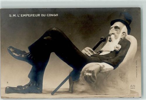Verlag A. Noyer Nr. 2 Skulptur r Karikatur S.M. Empereur du Congo King Leopold II.