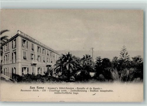 San Remo Kramer's Hotel Pension Paradis et de Russie