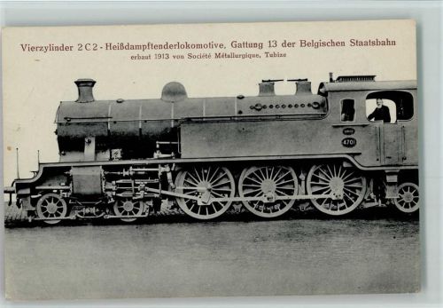 Serie 13 Nr. 5 Verlag Leonhardt - erbaut 1913 von Societe Metallurgique, Tubize - Belgische Staatsbahn