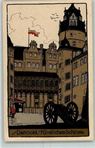 Detmold 1919 Fürstliches Schloss AK