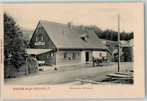 Schwarzenberg Altdeutsche Bierstube Neuwelt Rückseite Werbung Kretzschmar & Schatz Inh Hermann Seibt Kunstverlag