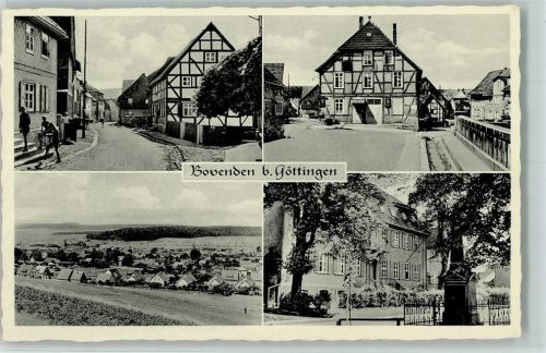 Bovenden 1955 Kriegerdenkmal, Straßenbilder, AK