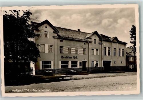 Moßbach Deutscher Hof Bahnpoststempel Zug 3981