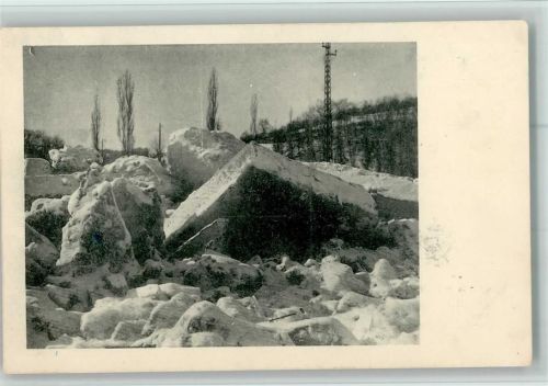 Esslingen Eisgang Necker Kalter Winter 1929