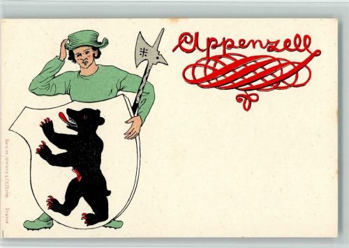 Wappen - Appenzell 1899, sehr gute Erhaltung AK