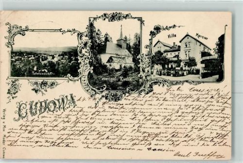 Bad Kudowa 1899 Ev. Kirche Villa Mercur