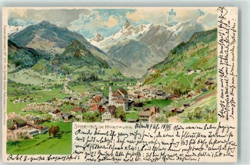 Schruns 1899 Montavon Kirche sign.