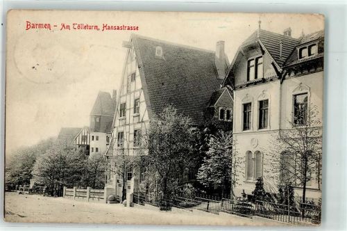 Barmen 1906 Am Tölletturm Hansastraße