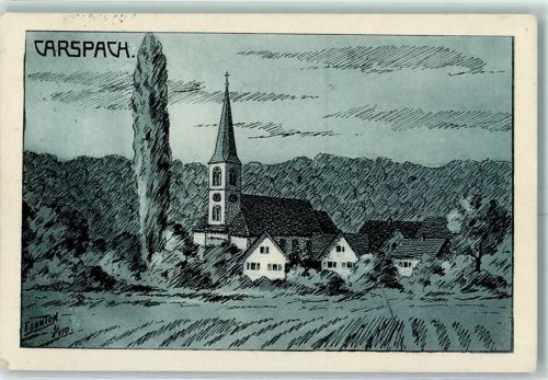 Karsbach 1915 sign E. Janton Feldpoststempel WK I 8. Landwehr Div.