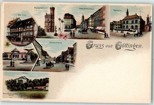 Göttingen Alte Fink Bismarckturm Weenderstraße Rathaus Anatomie Gronerstraße Rhons