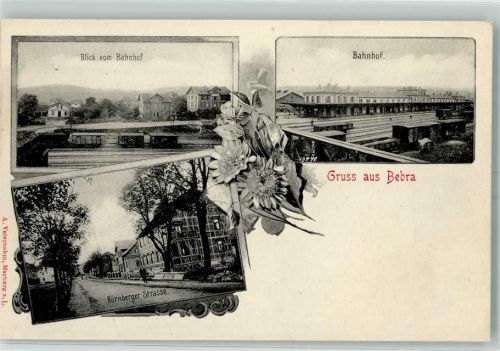 Bebra 1910 Bahnhof Nürnberger Straße AK