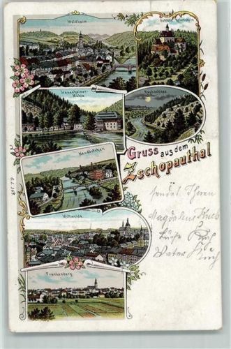 Waldheim 1901 Raubschloß Mittweida Neudörfchen
