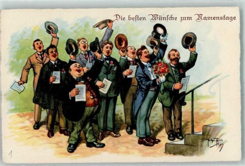 Namenstag Sängergruppe Verlag L & P Lederer & Popper Nr. 2182-IV
