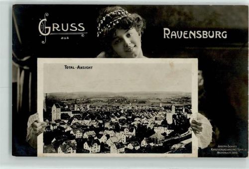 Ravensburg 1907 Junge Frau