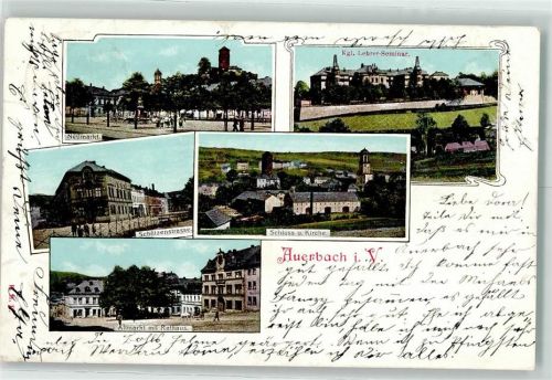Auerbach 1906 Kgl. Lehrer-Seminar Altmarkt Rathaus Schützenstraße Neumarkt