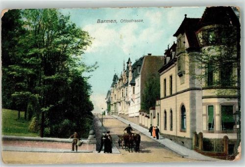 Barmen 1908 Ottostraße Pferdefuhrwerk Verlag Ottmar Zieher-München