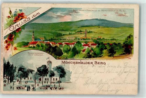 Wilthen 1900 Mönchswalder Berg Gasthaus E. Gröschel Ort handschriftlich