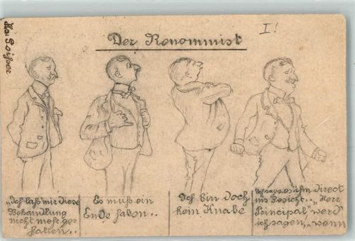 1913 Der Renommist handgemalt