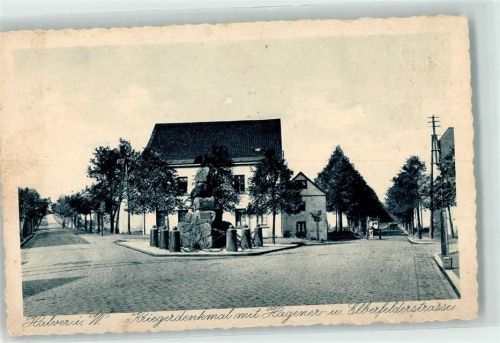 Halver Hagener- und Elberfelderstraße Kriegerdenkmal Kutsche