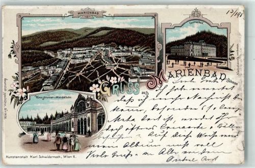 Marianske Lazne 1898 Kreuzbrunnen Centralbad