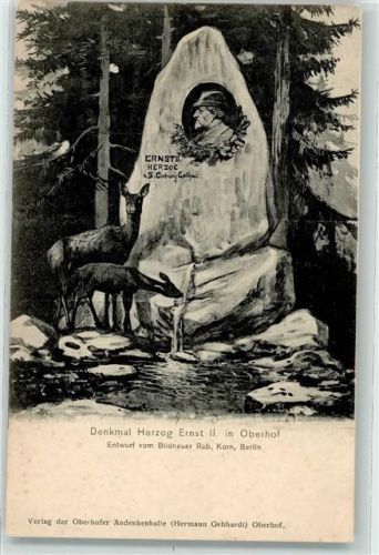 Oberhof 1910 Herzog Ernst II von Sachsen-Coburg-Gotha Denkmal