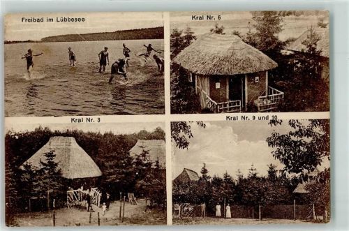 Ahrensdorf Neu Afrika Freibad Lübbesee Kral-Hütten