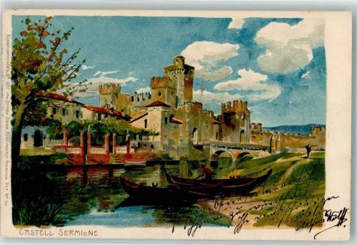 Sirmione 1904 Künstlerkarte Nr.1897 Castell Sermione sign. Diemer, Zeno