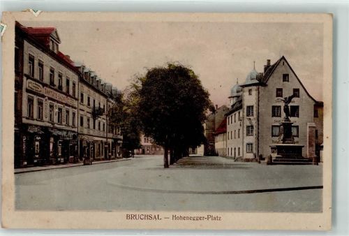 Bruchsal Hohenegger Platz Brunnen Sanitäts-Haus