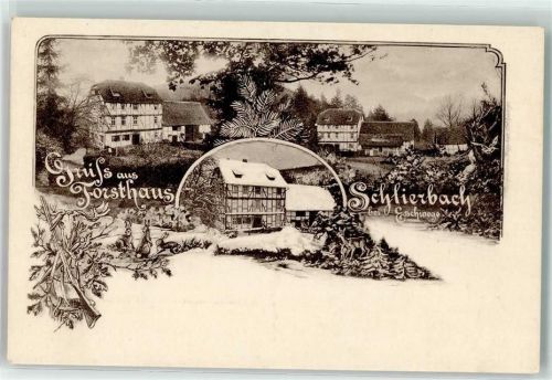 Schlierbach Fachwerkhaus Scheune Rehe Gewehr Winter