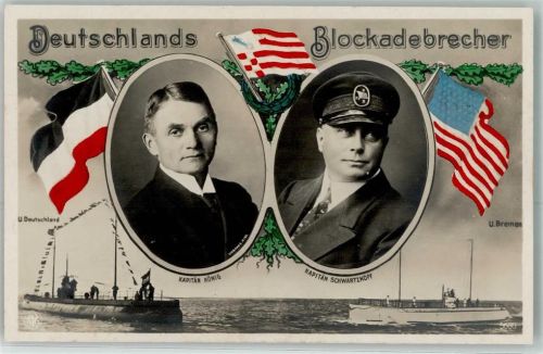 Deutschlands Blockadebrecher Kapitän König Kapitän Schwartzkopf