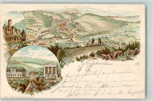 Eppstein 1897 Burg Eppstein Kaisertempel Aussichtsplatz