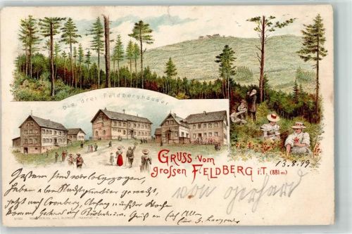 Feldberg 1899 die drei Feldberghäuser