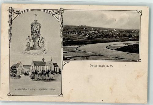 Dettelbach 1915 Kloster Wallfahrtskirche Gnadenbild