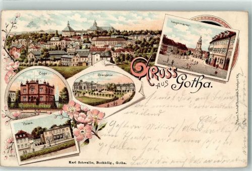 Gotha 1898 Loge Palais Orangerie Hauptmarkt