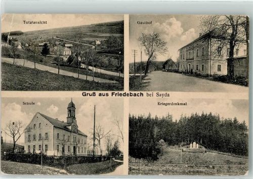 Sayda Gasthaus Kriegerdenkmal Schule
