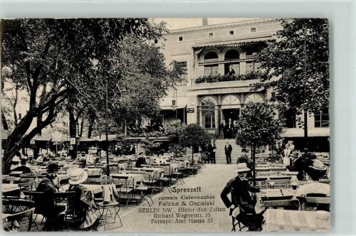 Tiergarten 1916 Richard Wagnerstraße heute Bettina-von-Arnim Ufer Gasthaus Spreezelt Gartenwirtschaft