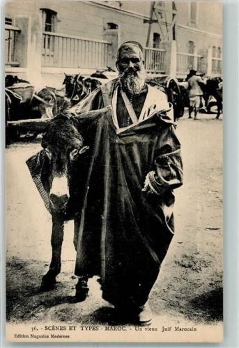 Nr 36 Scenes et Types Un vieux Juif Marocain Esel