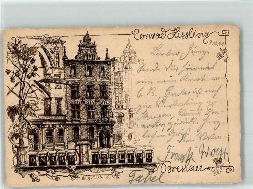 Breslau 1901 Conrad Kissling sign. Ulbrich,Hugo