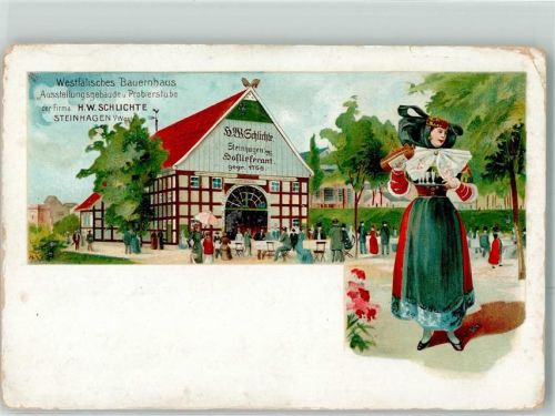 Steinhagen Ausstellungsgebäude u. Probierstube d. Firma Schlichte Tracht