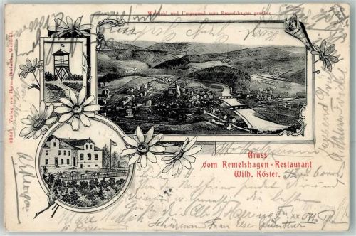 Neuenrade 1906 Gasthaus Remmelshagen Aussichtsturm