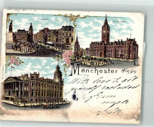 Manchester 1898 Piccadilly the Royal Exchange the Town Hall