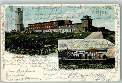 Brocken 1905 Hotel Turm Bahnhof Eisenbahn