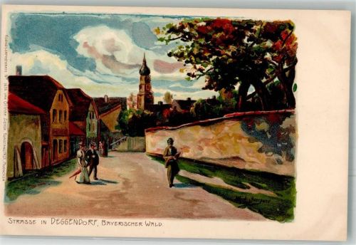 Deggendorf 1899 Nr. 1656 Straße im Ort