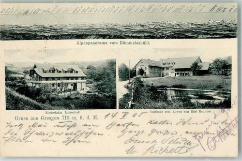 Gresgen 1905 Kinderheim Luisenhof Gasthaus zum Löwen