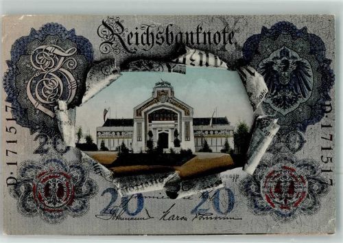 Nürnberg 1906 Architektur : Forstgebäude Jugendstil Landesausstellung